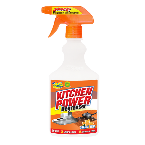 OzKleen Kitchen Power Degreaser 500 mL spray bottle