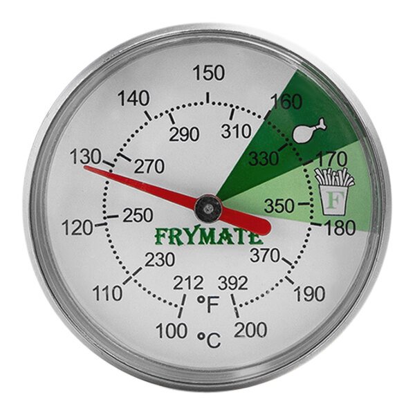 FRYMATE Fryer Thermometer – Stainless Steel, 5" Stem, 1.25" Dial