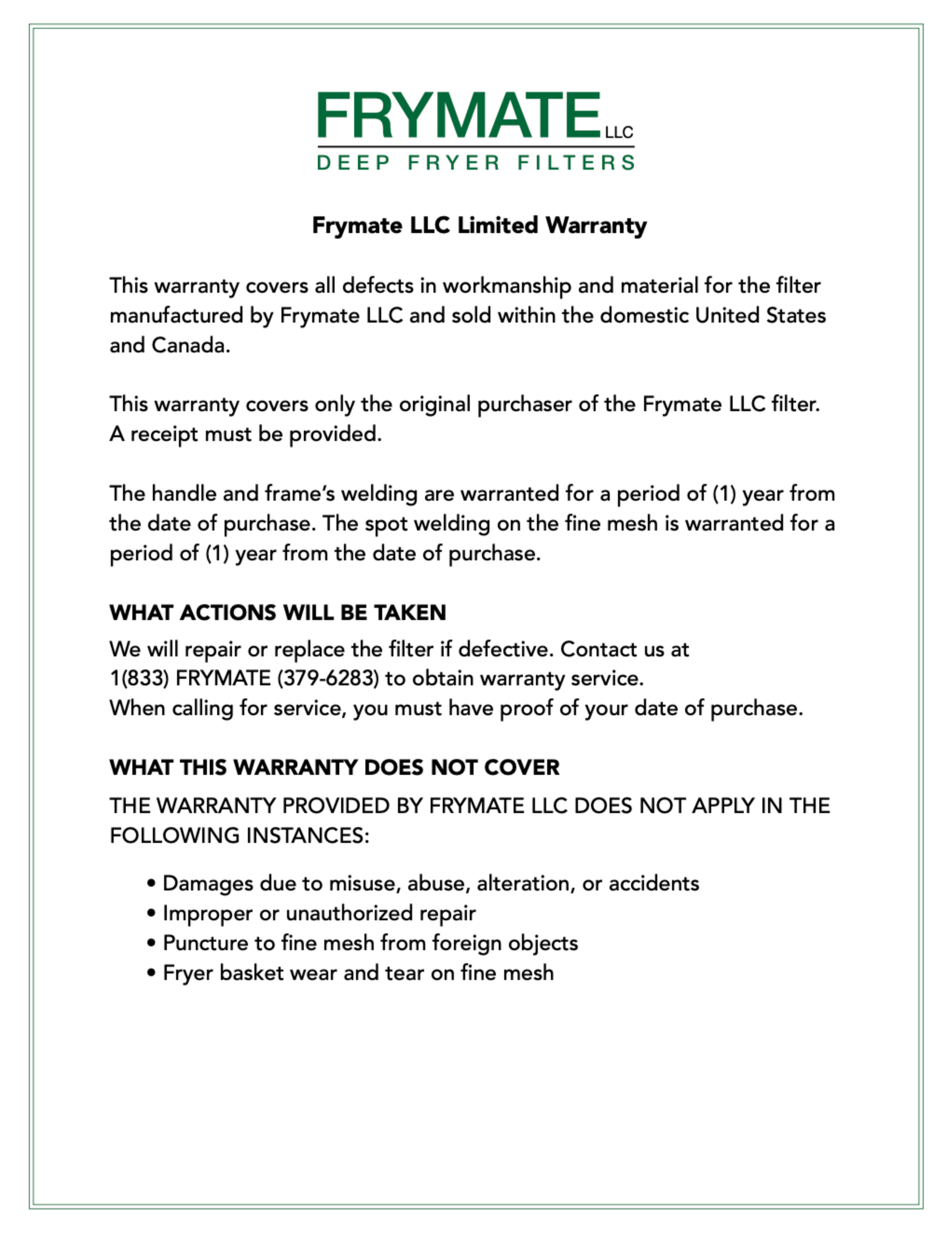 Warranty Information