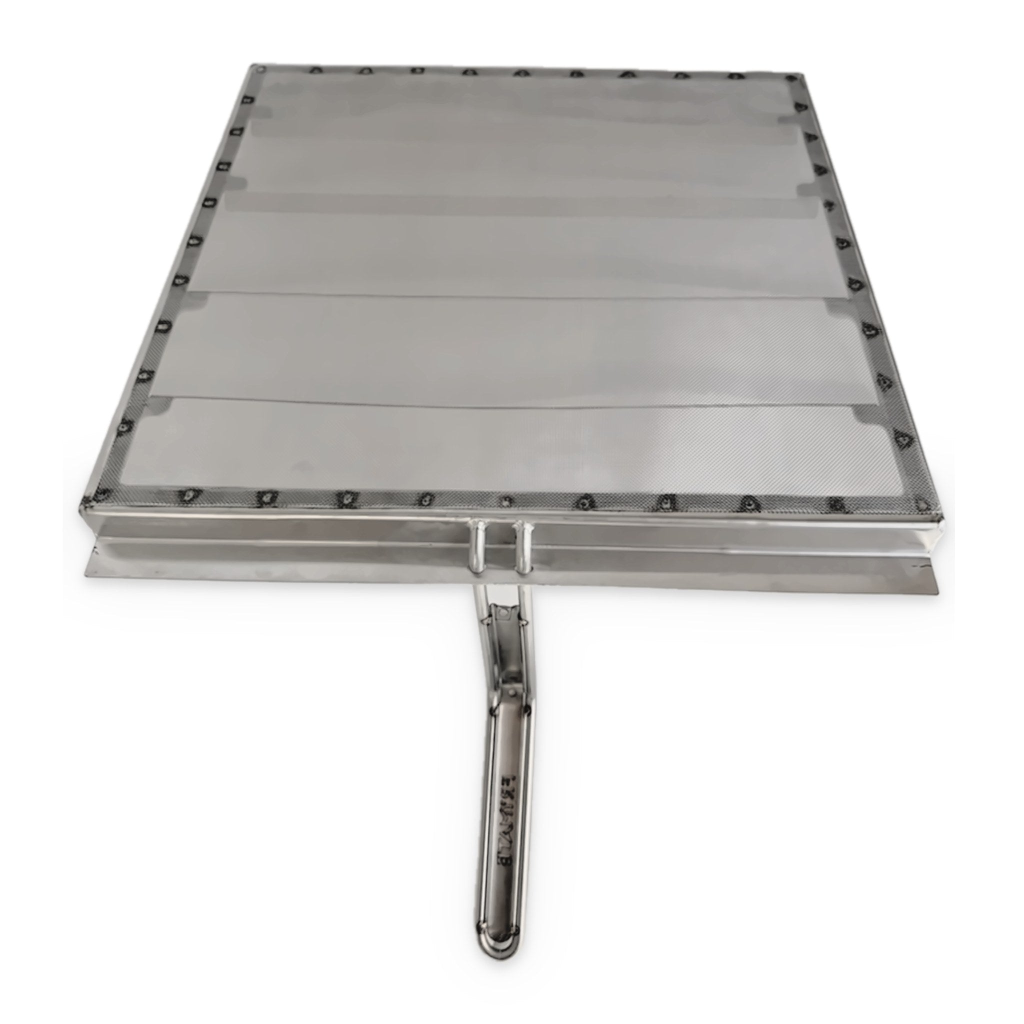 MJ45 Frymate fryer oil filter, straight tray overhead view